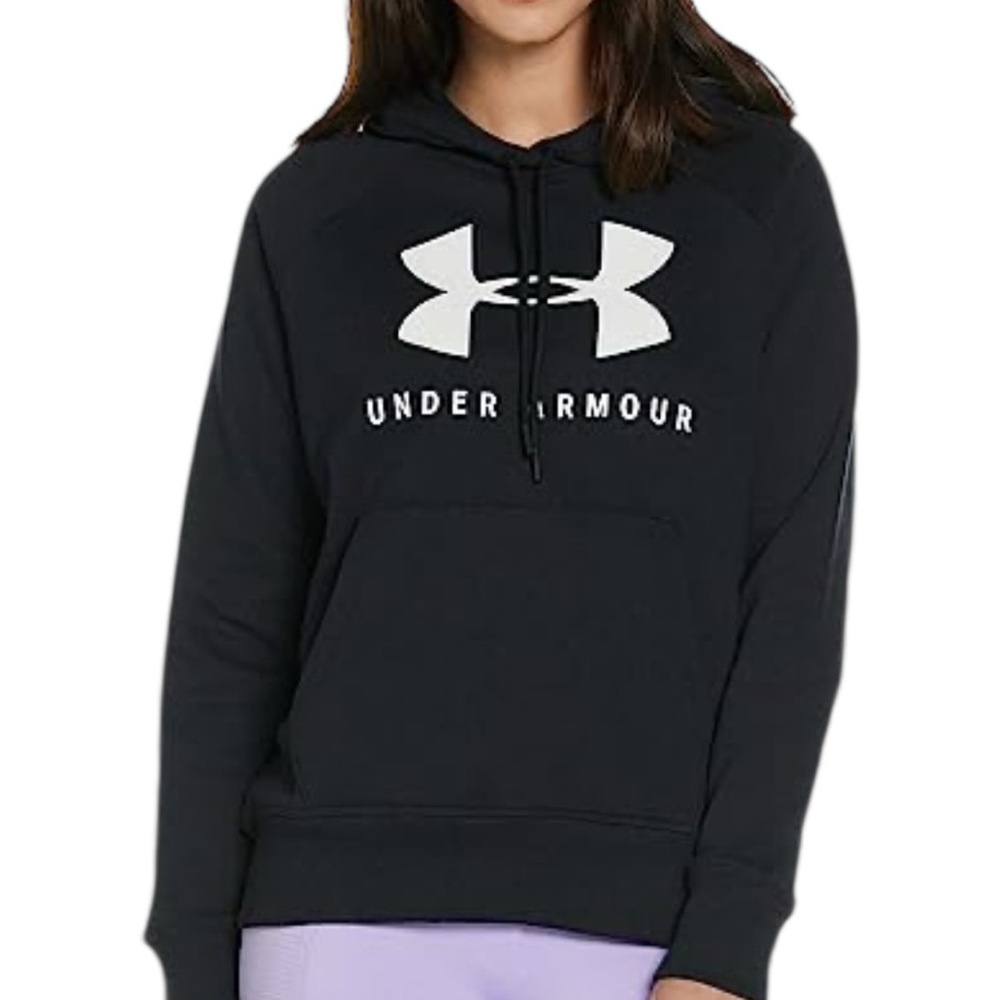 Under Armour (NWT) Women's Black Logo Hoodie, Size Medium - Picture 8 of 8